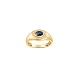 1.03ct Diamond Sapphire 14K Gold Cocktail Ring