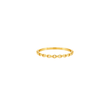 14K Gold Half Chain Ring