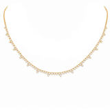 3.00ct Diamond 14K Gold Station Necklace