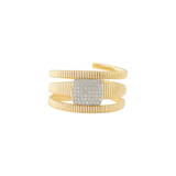 1.30ct Diamond 18K Italian Gold Multi Row Bracelet