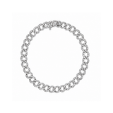 3.50ct Diamond 18K Gold Pave Cuban Chain Bracelet
