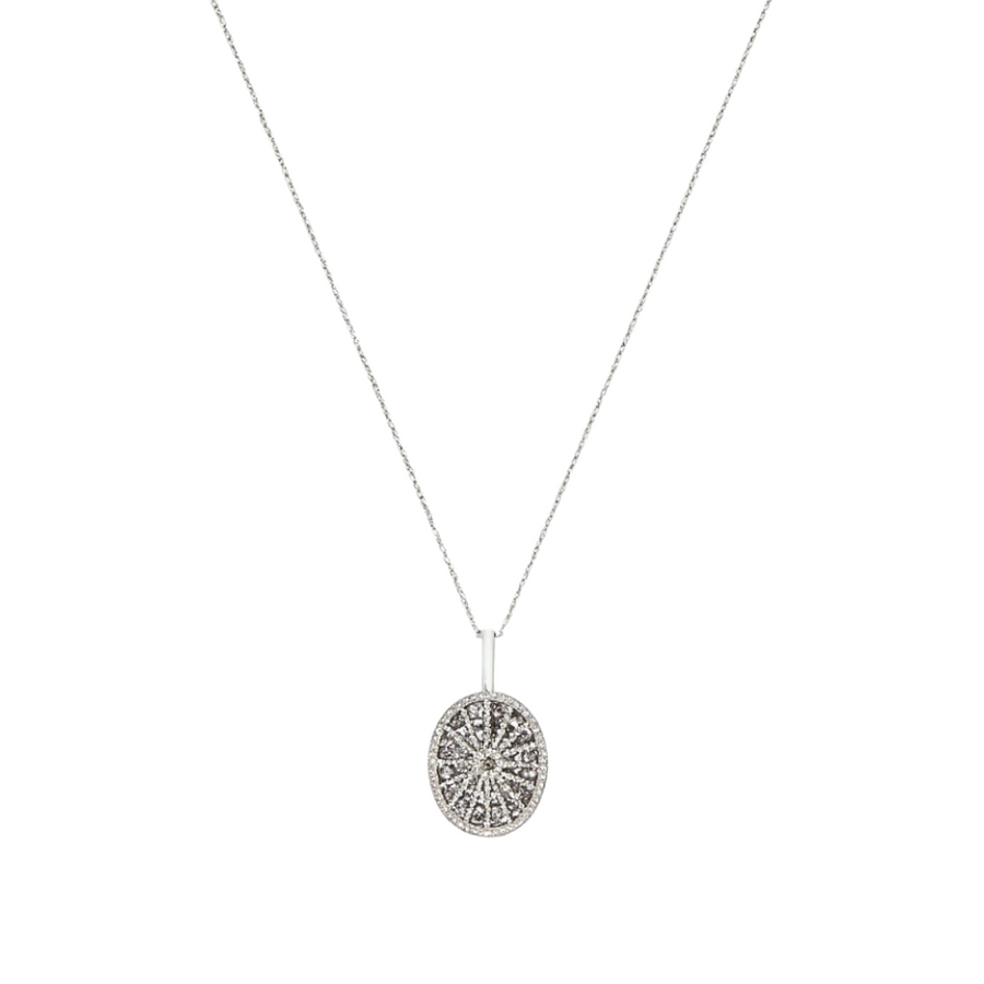 1.20ct Diamond 14K Gold Medal Pendant Necklace
