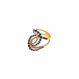 2.13ct Diamond 14K Gold Crossover Ring