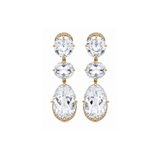 36.61ct Diamond Topaz 18K Gold Earrings