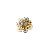 1.00ct Diamond Pearls 18K Cocktail Ring