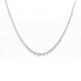 13.70ct Diamond 14K Gold Graduated Tennis Necklace