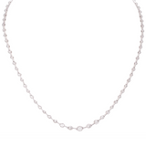 0.82ct Diamond 18K Gold Graduated Link Tennis Necklace