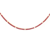 10.85ct Diamond Ruby 18K Gold Tennis Necklace