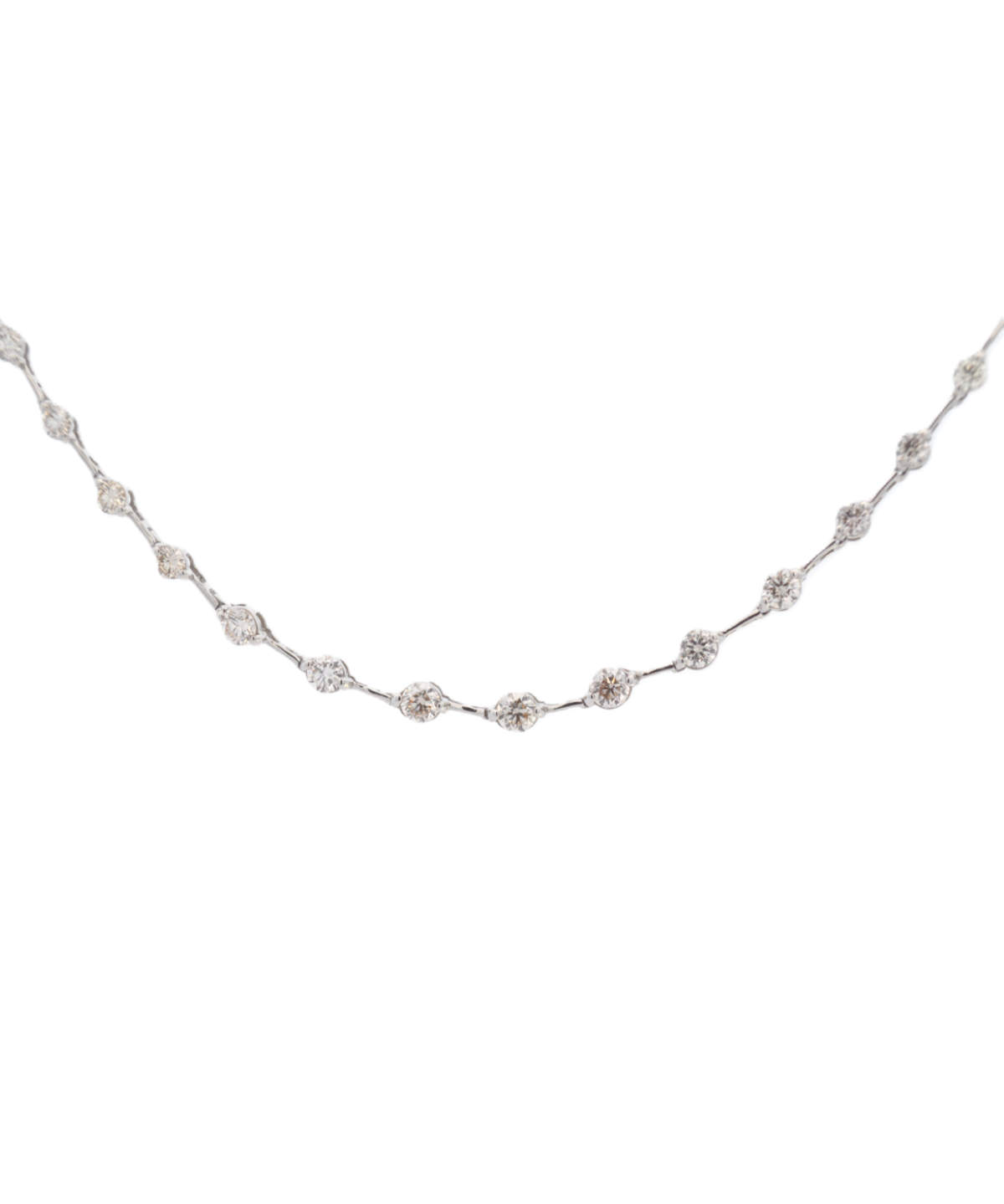 5.0ct Diamond Platinum Graduated Link Tennis Necklace