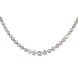 20.0ct Diamond 18K Gold Graduated Tennis Necklace