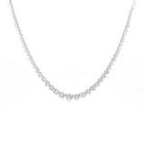 3.01ct Diamond 18K Gold Graduated Tennis Necklace