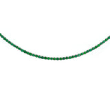 9.50cts Emerald 18K Gold Tennis Necklace