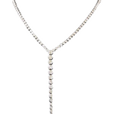 6.41ct Diamond 18K Gold Lariat Tennis Necklace