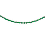 8.29ct Emerald 18K Gold Tennis Necklace