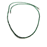 8.29ct Emerald 18K Gold Tennis Necklace