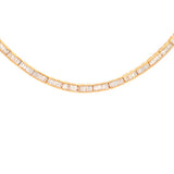 12.20ct Diamond 18K Baguette Tennis Necklace