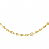 8.53ct Diamond 14K Gold Multi Shaper Tennis Necklace