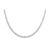 20.81ct Diamond 18K Gold Classic Tennis Necklace