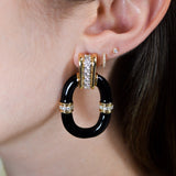 1.47ct Diamond 18K Gold Painted Earrings