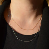 0.88ct Diamond 14K Gold By The Yard Necklace
