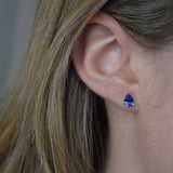1.40ct Tanzanite 14K Gold Pear Stud Earrings