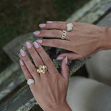 0.50ct Diamond 18K Gold Pave Cuban Chain Ring