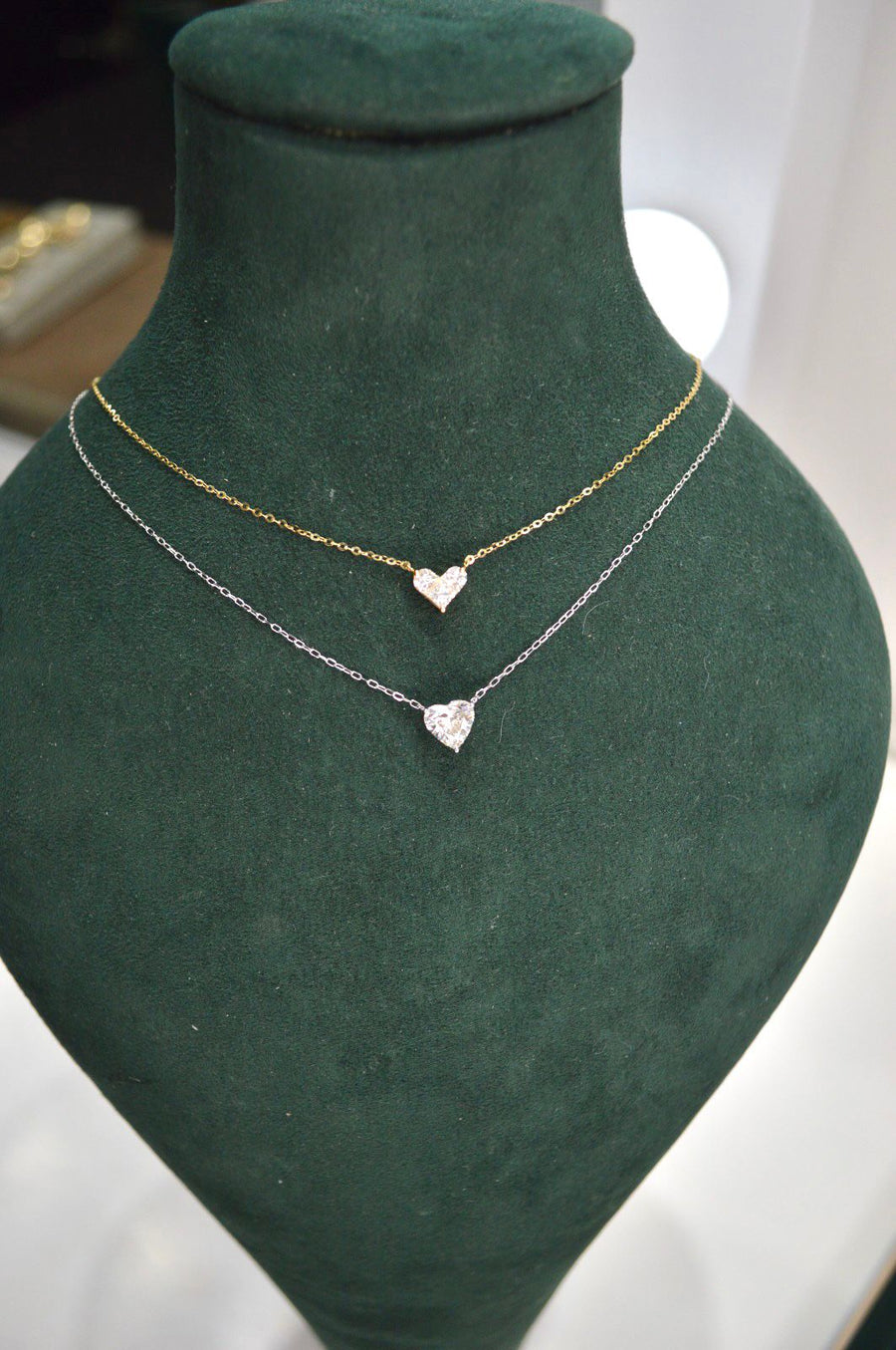 GIA 1.01ct Diamond 18K Gold Solitaire Heart Cut Necklace
