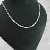 15.50ct Diamond 14K Gold Cut Tennis Necklace