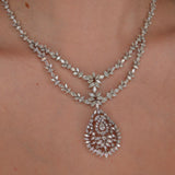 22.49ct Diamond 18K Gold Set of Necklace & Earrings