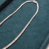 14.03ct Diamond 14K Gold Half Tennis Necklace