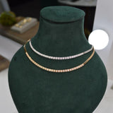 0.85ct Diamond 14K Gold Choker Necklace