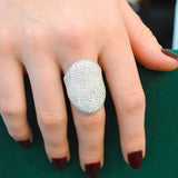 5.20ct Diamond 18K Gold Pave Dome Ring
