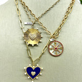 Ruby 14K Gold Compass Pendant