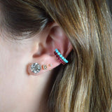 0.62ct Turquoise 18K Gold Ear Cuff