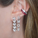 0.56ct Diamond 18K Gold Cluster Ear Cuff