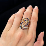 2.13ct Diamond 14K Gold Crossover Ring