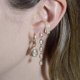 0.72ct Diamond 14K Gold Dangle Drop Earrings