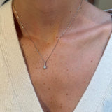 0.65ct Diamond Platinum Solitaire Pendant Chain Necklace