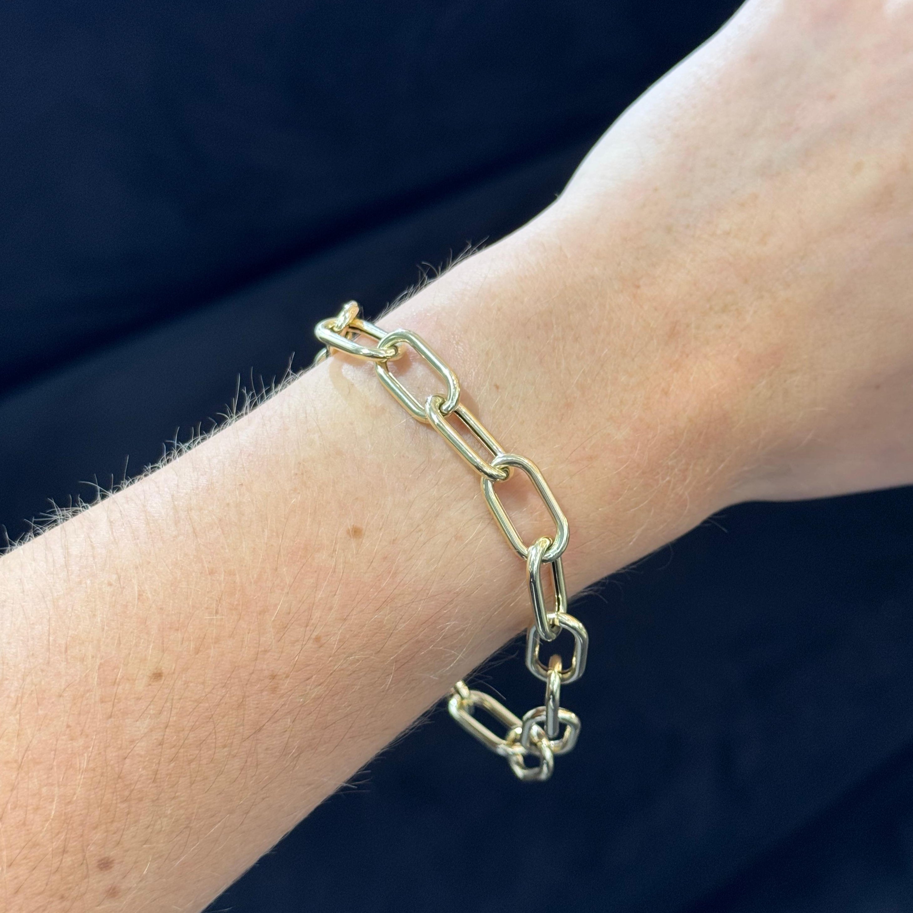 14K Gold Chain Link Bracelet