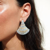 5.08ct Diamond 18K Gold Statement Earrings