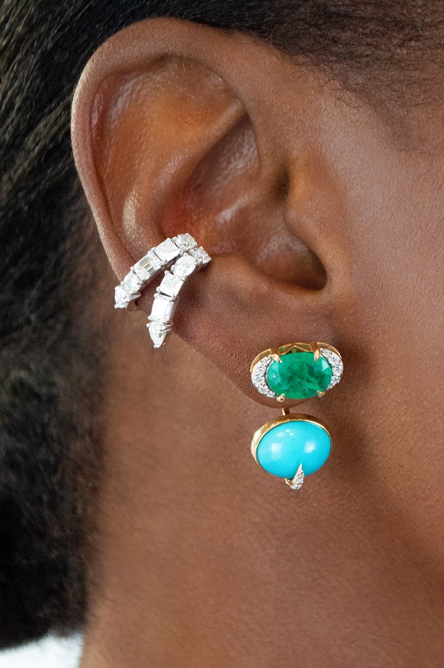 1.67ct Diamond 18k Gold Ear Cuff