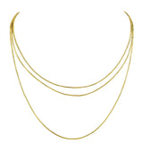 18K Gold Tube Link Necklace