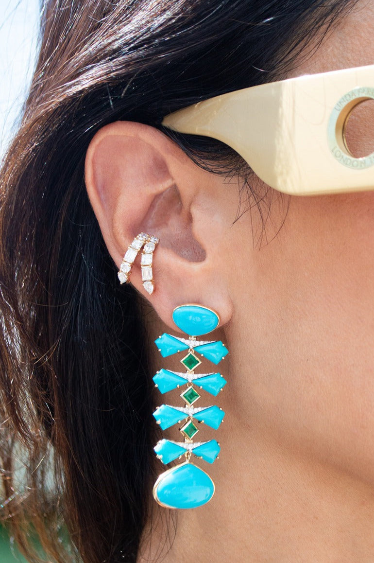 1.67ct Diamond 18k Gold Ear Cuff