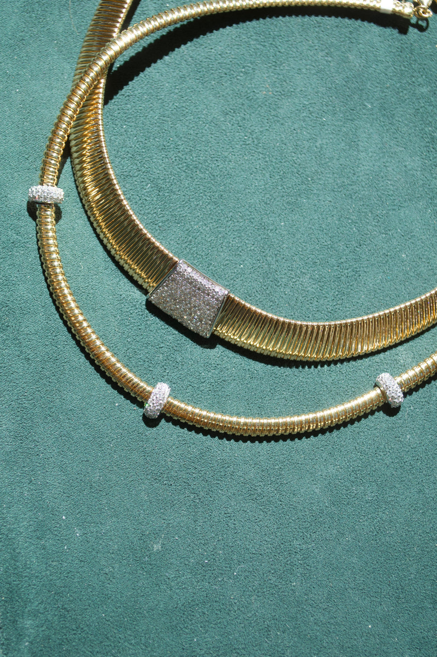 0.78ct Diamond 18K Italian Gold Multi Station Necklace