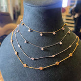 1.13ct Diamond 18K Gold Stationed Chain Necklace