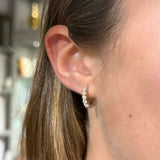 0.72ct Diamond 14K Gold Huggie Hoop Earrings
