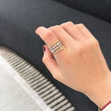 1.00ct Diamond 18K Gold Four Row Ring