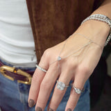 0.27ct Diamond 18K Gold Bezel Hand Bracelet