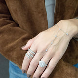 0.52ct Diamond 18K Gold Dy The Yard Hand Bracelet