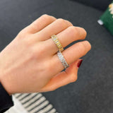 1.80ct Diamond 18K Gold Emerald Cut Half Eternity Ring